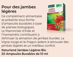 Auchan Naturland Jambes Légères Bio offre