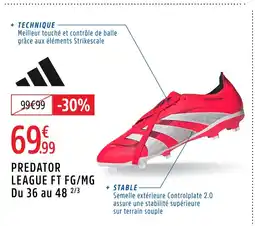 Intersport ADIDAS Predator league ft fg/mg offre