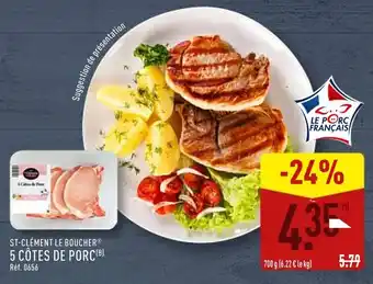 ALDI ST-CLÉMENT LE BOUCHER 5 Côtes de Porc offre