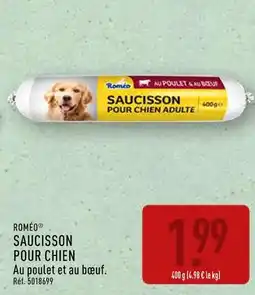 ALDI ROMÉO Saucisson pour chien adulte offre