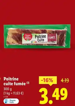 Lidl Saint Alby Poitrine cuite fumée offre