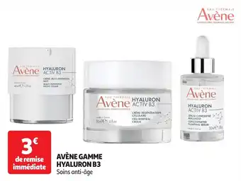 Auchan Avène gamme hyaluron b3 offre