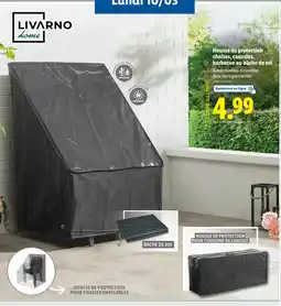 Lidl LIVARNO home Housse de protection chaises, coussins, barbecue ou bâche de sol offre