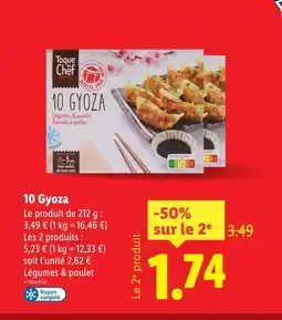 Lidl TOQUE DU CHEF 10 gyoza offre