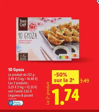 Lidl TOQUE DU CHEF 10 gyoza offre