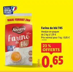 Lidl NAVARRE Farine de blé t45 offre