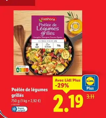 Lidl FRESHONA Poêlée de légumes grillés offre