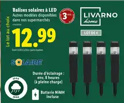 Lidl LIVARNO Balises solaires à led offre