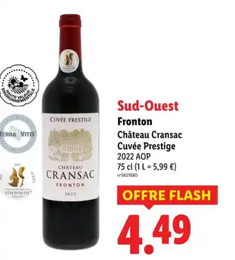 Lidl CHATEAU CRANSAC Cuvée Prestige offre