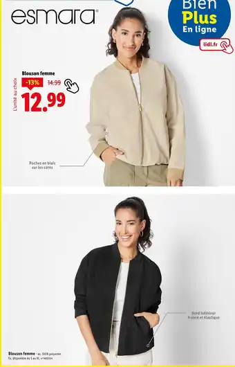 Lidl esmara Blouson femme offre