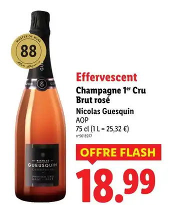 Lidl Nicolas Guesquin Champagne 1er Cru Brut rosé offre