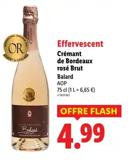 Lidl BALARD Crémant de Bordeaux rosé Brut offre