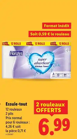 Lidl Floralys Essuie-tout offre