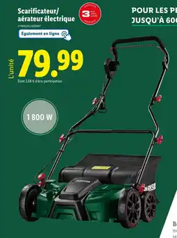 Lidl Parkside Scarificateur/aérateur électrique offre