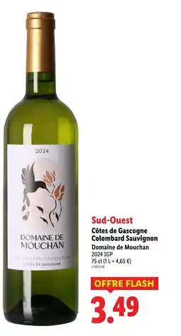 Lidl Domaine de Mouchan Côtes de Gascogne Colombard Sauvignon offre