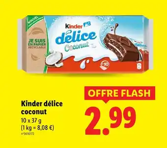 Lidl Kinder Kinder délice coconut offre