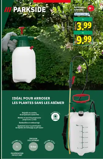 Lidl PARKSIDE Pulvérisateur à pression offre