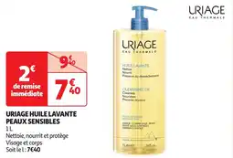 Auchan Uriage huile lavante peaux sensibles offre