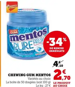 U Express Mentos Chewing gum offre