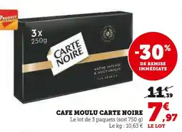 U Express CARTE NOIRE Café moulu offre