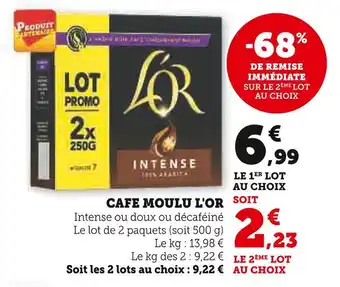 U Express L'OR Café Moulu offre