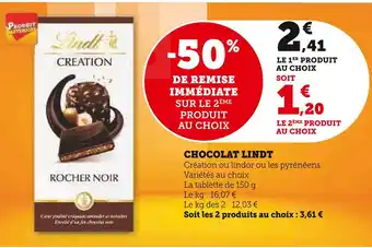 U Express LINDT Chocolat lindt offre