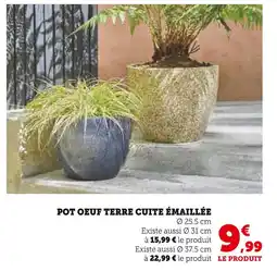 Super U Pot oeuf terre cuite émaillée offre