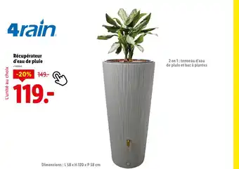 Lidl 4RAIN Récupérateur d'eau de pluie offre