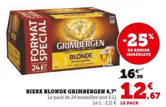 U Express Grimbergen Biere blonde 6,7° offre