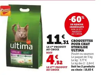 U Express ULTIMA Croquettes pour chat sterilise offre