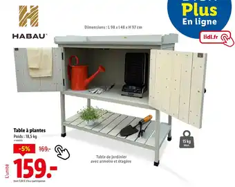 Lidl HABAU Table à plantes offre