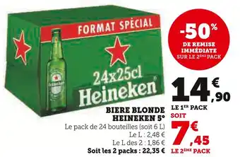 U Express Heineken Biere Blonde 5° offre