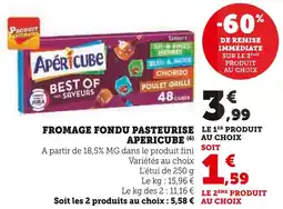 U Express APERICUBE Fromage fondu pasteurisé offre