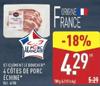 ALDI St-clément le boucher 4 côtes de porc échine offre