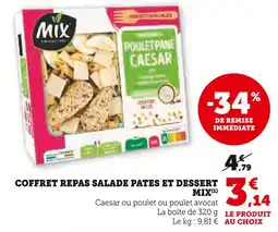 U Express Mix Coffret repas salade pâtes et dessert offre