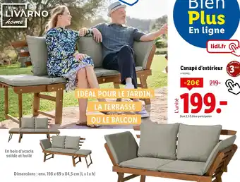 Lidl LIVARNO Canapé d’extérieur offre