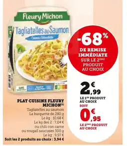 U Express Fleury Michon Tagliatelles au Saumon offre