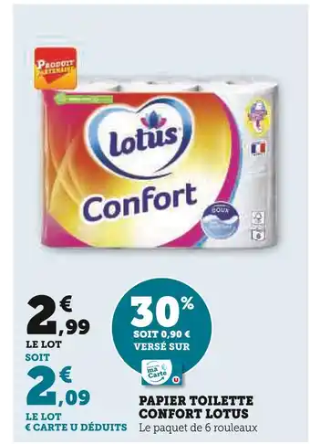 U Express CONFORT LOTUS Papier toilette offre