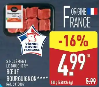 ALDI St-clément le boucher bœuf bourguignon offre