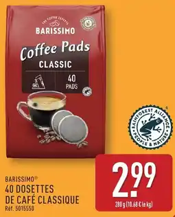 ALDI Barissimo 40 dosettes de café classique offre