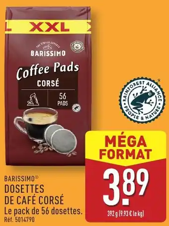 ALDI Barissimo dosettes de café corsé offre