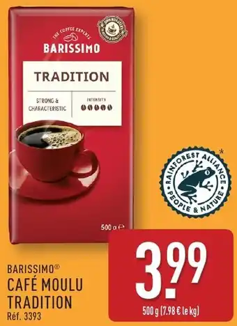 ALDI Barissimo café moulu tradition offre