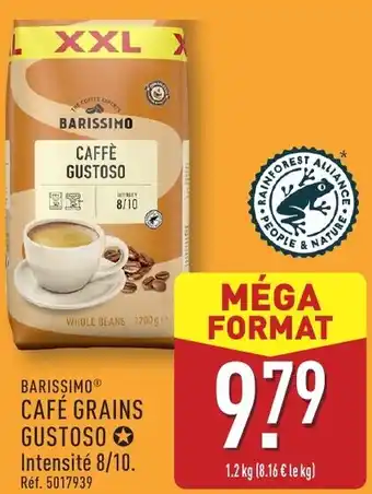 ALDI Barissimo café grains gustoso offre