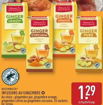 ALDI Westributer infusions au gingembre offre