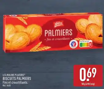 ALDI Les malins plaisirs biscuits palmiers offre