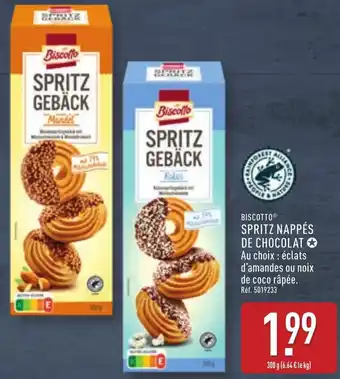 ALDI Biscotto spritz nappés de chocolat offre