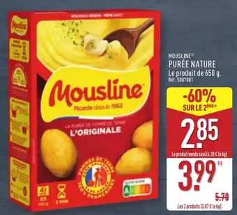 ALDI Mousline purée nature offre