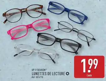 ALDI UP 2 FASHION LUNETTES DE LECTURE offre