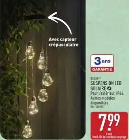 ALDI Belavi suspension led solaire offre