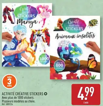 ALDI Activité créative stickers offre